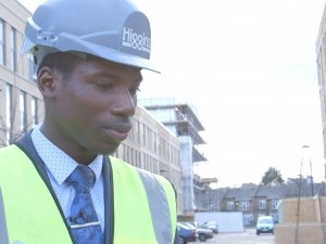 Zethan, a trainee site manager at Myatt's Field North
