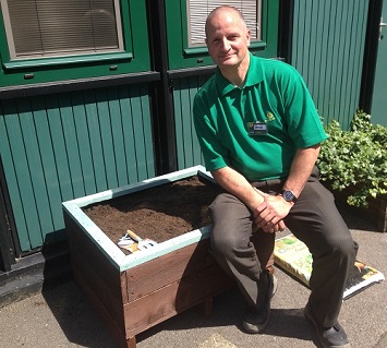 Steve Higgins created these planters for the students at St Andrews school