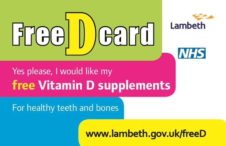 Image of Lambeth's free Vitamin D card