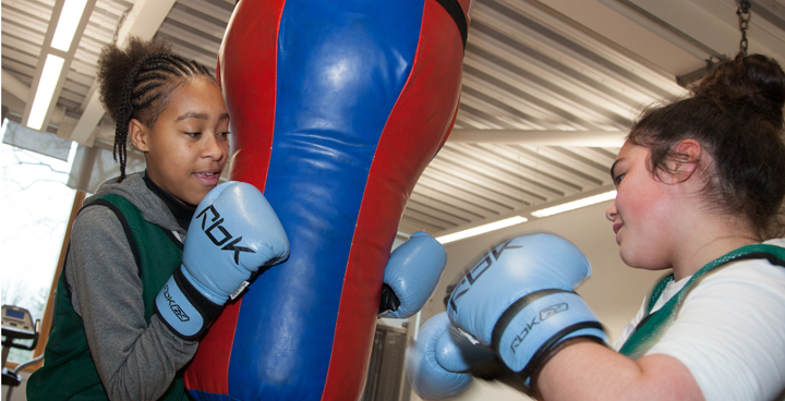 Boxing fit at Platanos College