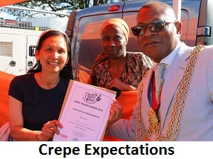 Highly commended - Crepe Expectations who use organic British flour and a range of Fairtrade drinks at very reasonable prices.