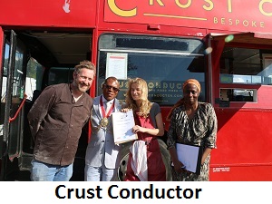 Highly commended - Crust Conductor for their converted double decker bus pizzeria and special edition Lambeth Country Show pizza using local, seasonal ingredients.