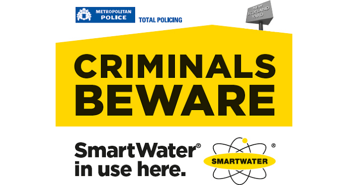 SmartWater poster - part of the Met Police MetTrace initiative