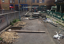 Leake Street Pocket Park - photo showing how the are looked before transformation