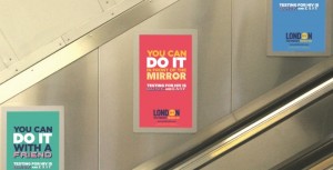 Image of three Do It London ads on the Tube