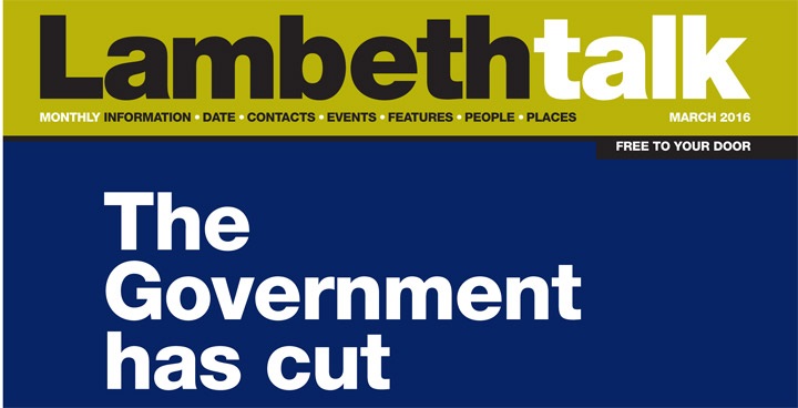 Lambeth Talk - March 2016 front cover