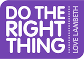 Do The Right Thing logo (purple)