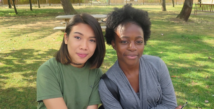 Photo of La Retraite pupils Keishia and Esther