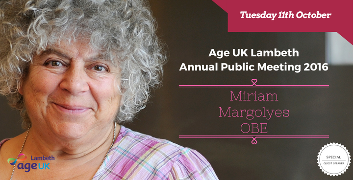 Miriam Margolyes guest speaker at the Lambeth Age UK