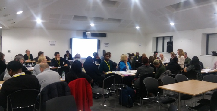 Residents discuss inequality in education, at a meeting in Lambeth College