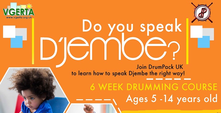 Free drumming course poster for Vauxhall