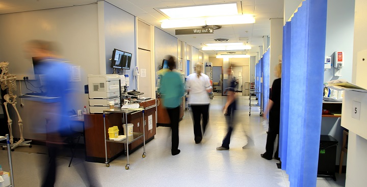 General photo of NHS hospital ward