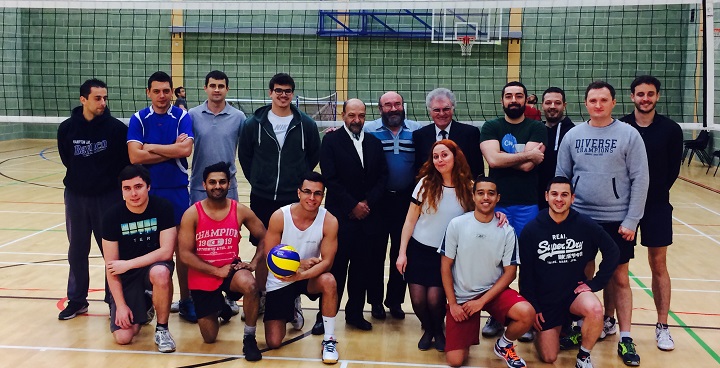 Team photo of volleyball club in Clapham