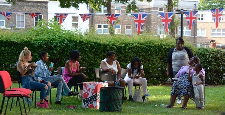 residents celebrating at Edmundsbury Gardens summer fair