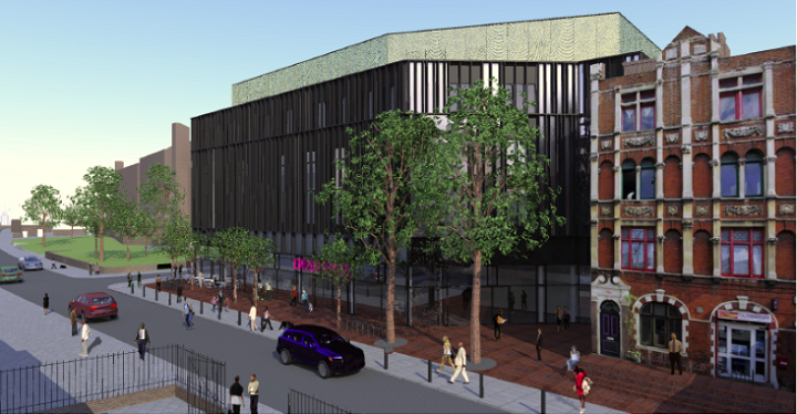 A CGI of Ovalhouse theatre as will be seen from Coldharbour Lane