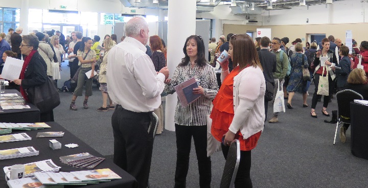 General view of people at the Funders Fair