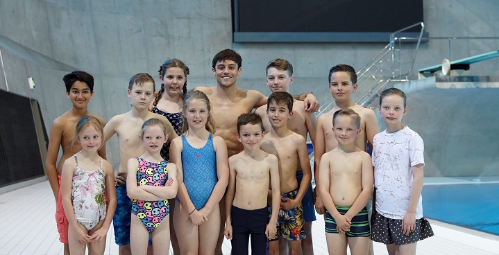 Diving lessons at the Clapham Leisure centre during half term