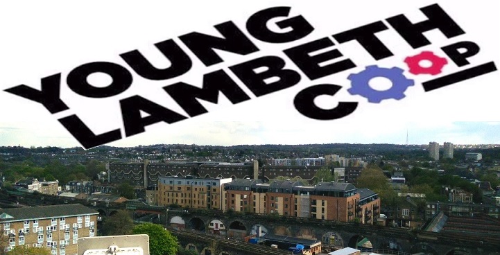 the Young Lambeth Coop logo above an aerial view of the barrier block housing