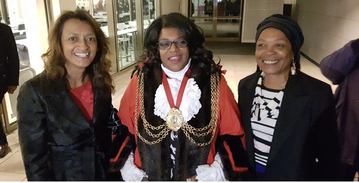 Paula Bryan, Mayor of Lambeth Cllr Marcia Cameron, and Bobbie Allen