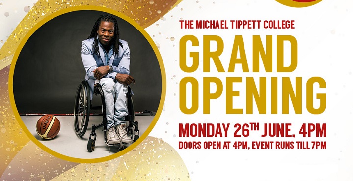 Michael Tippett College for people with learning disabilities opening with Ade Adepitan