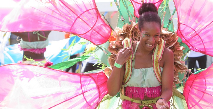 street performer at a community event