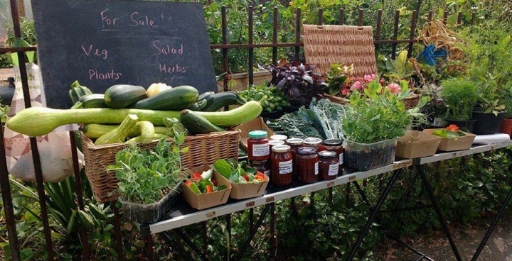 Vegetables, preserves and plants for sale every saturday from a table on Windmill Road, Clapham, help to fund new paths that will make the extended garden accessible for more gardeners, including the over-50s