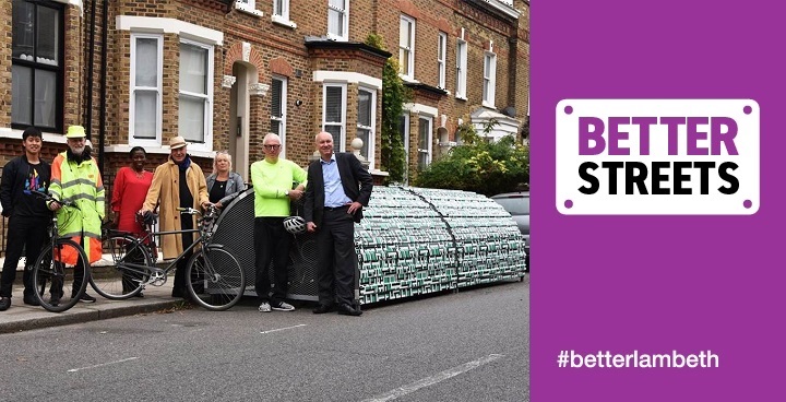 Cyclehangers providing a bike storage solution for Lambeth residents