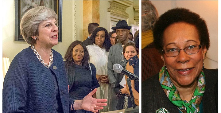 (left) Prime Minister speaking in Black History Month event (right) Dawn Hill, Chair of Lambeth's Black Cultural Archives