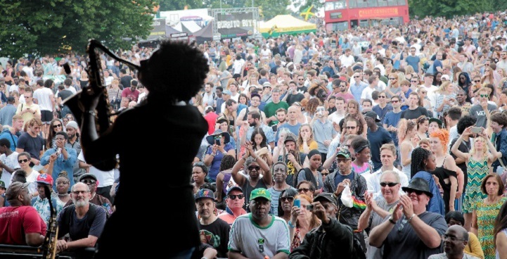 musician onstage at Lambeth Country Show