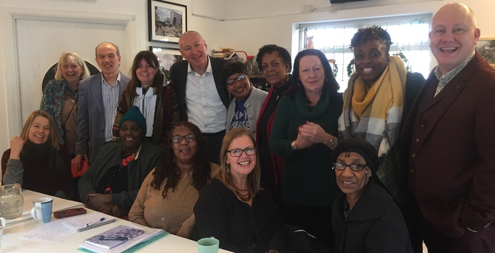 Cllr Jim Dickson with Community Connectors at Loughborough Junction’s Platform Cafe