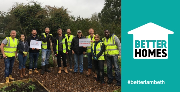 Galliford Try volunteers worked with Urban Growth to renew community garden on Tulse Hill