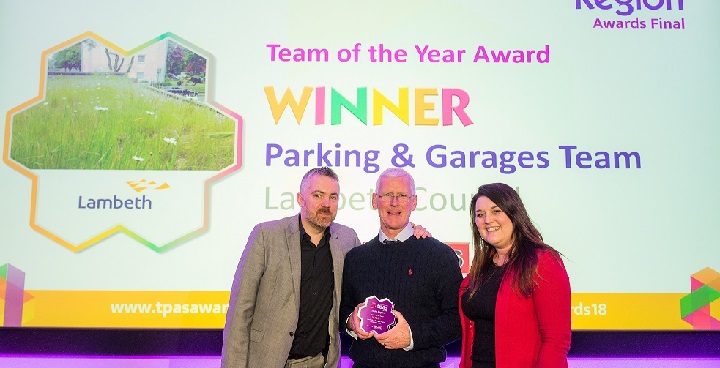 Parking & garages team win 'team of the year' at Tpas 2018 - Dan Jeffery, left