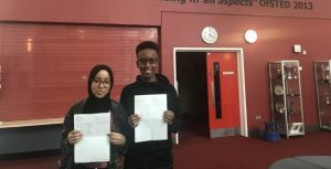 Cousins Ilham Ahmed and Saabir Abdi Salad collect their fantastic GCSE results