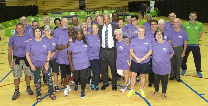 Former World boxing champion John Conteh with participants in the annual over-55s Club Games - This year, Lambeth came 6th overall