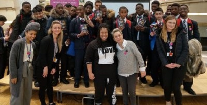 Author Angie Thomas meets Lambeth students at Clapham Library as part of March 2018 Book Fair. 10 Months later they were among the first to see the film 'the Hate You Give' at the new West Norwood Cinema