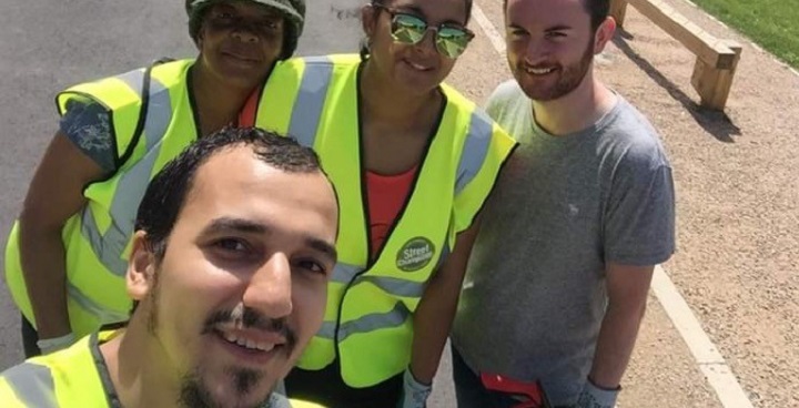 4 x street champions in hi viz tabards - Monir El-Moudden foerground