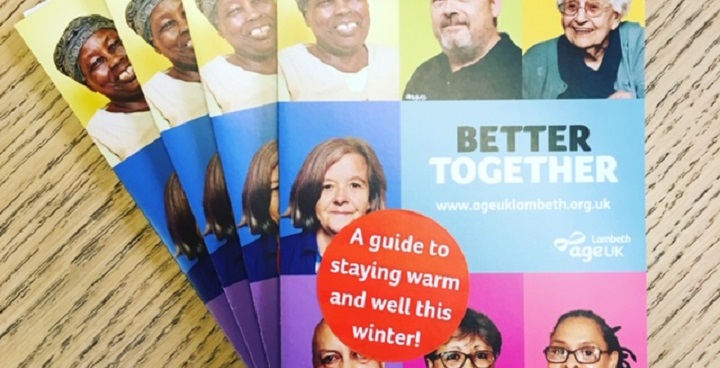 Age Uk keep warm keep leaflet with square photos of faces