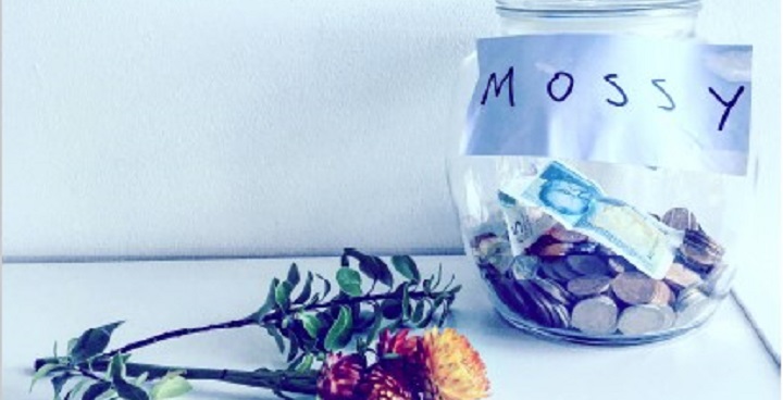 flowers and a jar of money - Mossy's 'fundraiser' funeral theatre poster for men's health play