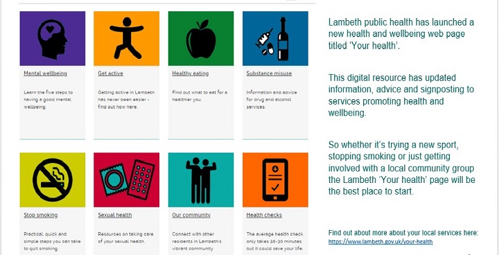 Lambeth launches new Your health web page Love LambethLove Lambeth