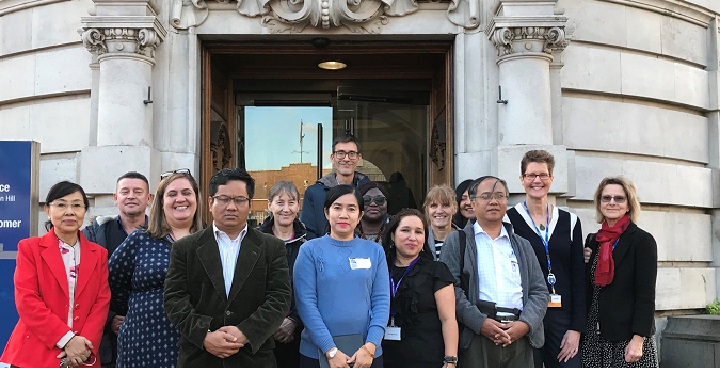 Picture captions: Myanmar delegates with Lambeth council’s Head of Lambeth Adult Learning Lesley Robinson, Lambeth Adult Learning Quality Manager Tara Roudiani, Lambeth’s Director of Education Cathy Twist and staff from Lambeth learning provider Mi Computsolutions.