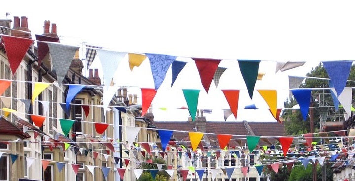 Bunting on Lambeth streets - Apply online for street parties in Lambeth