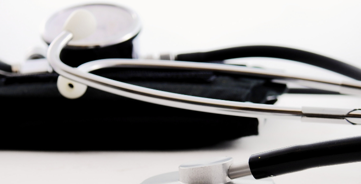Close up image of a stethoscope