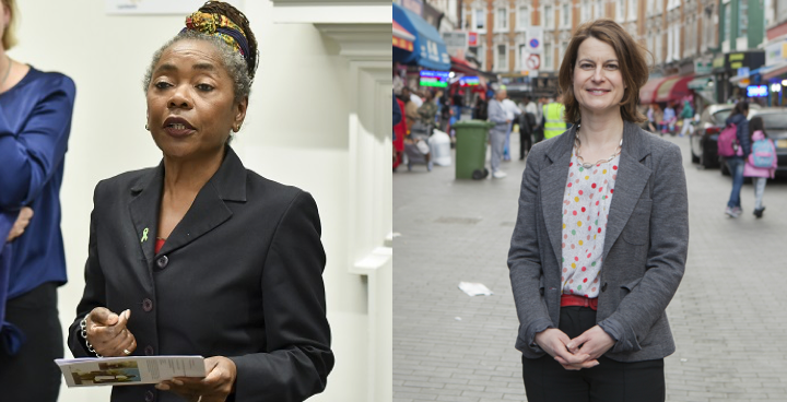 Cllr Sonia Winifred (L) and Helen Hayes MP (R)