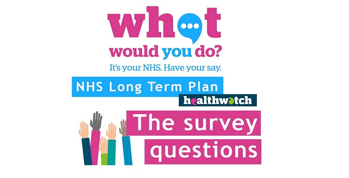 What would you do? it's your NHS Have your say. The NHS long-term plan. Healthwatch.