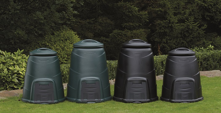 different sizes of compost bins available from Lambeth Council & get compostoing to turn food waste into soil improver at home or for shared community