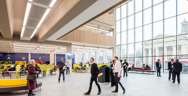 Interior shot of the Lambeth Civic Centre reception and customer centre