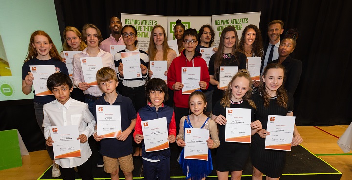 GLL sports foundation awards Lambeth May 2019 Back Row: Kirstin Harvie (Swimming, 16), Jonathan Ilori (Athletics, 25), Vwaire Obukohwo (Rowing, 17), Stefano Cataldi (Weightlifting, 15), Garnet Mackinder (Rugby, 27), Jeremy Lake (GLL Lambeth Partnership Manager) Middle Row: Flora Perkins (Cycling, 15), Peter Nicoll (Ice Skating, 16), Faith Coker (Ice Skating, 14), Natalie Nicoll (Ice Skating, 14), Dylan Holicka (Ice Hockey, 14), Catherine Demont (Swimming, 28), Sonia Winifred (Lambeth Council Cabinet Member for Equalities & Culture) Front Row: Sameer Sunder-Rajan (Fencing, 11), Hector Jones (Fencing, 10), Atl Ongay-Perez (Ice Skating, 11), Anouska Evans-Bayntun (Ice Skating, 10), Aimee Carrington-Fryer (Ice Skating, 14), Lois Cottey (Ice Skating, 13)