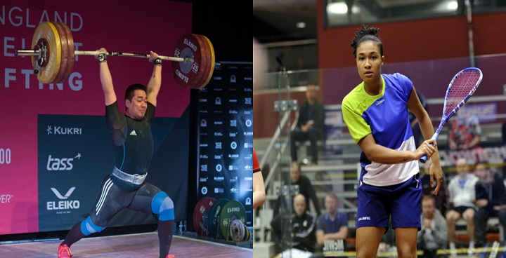 Left: Liem Bui-Le – English silver and British International bronze medallist in weightlifting; R - Kace Bartley, ranked in the top 80 players in the world
