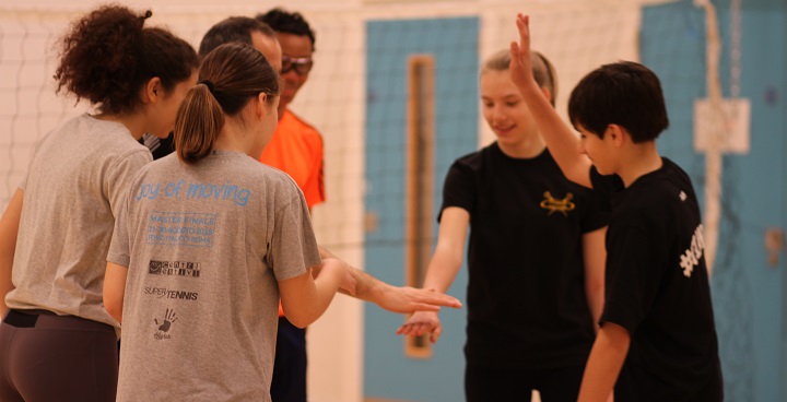 4 x volleyball players from Lambeth Little Ginats coaching project