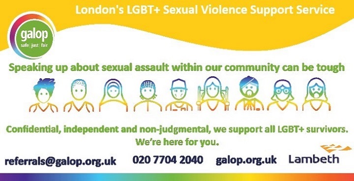 Galop 'report sexual violence' LGBT faces pic